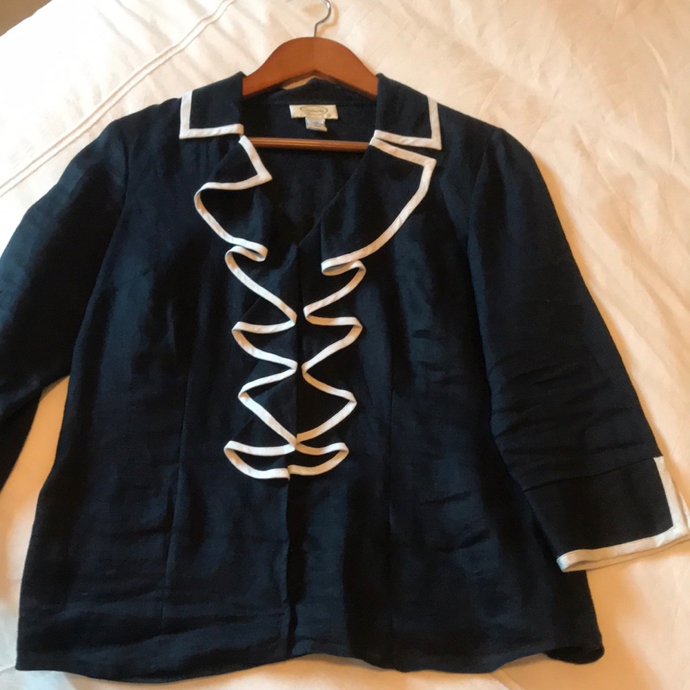 Talbots linen blouse